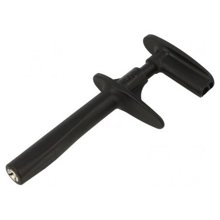 Clips de măsurare cu pensetă 32A neagră 1kV 4mm | Electronic-mag.ro | Componente Electronice