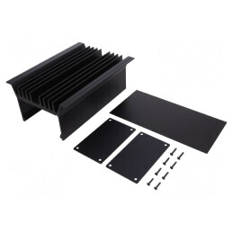 Radiator Negru Aluminiu Anodizat 80x143mm | Electronic-mag.ro | Componente Electronice