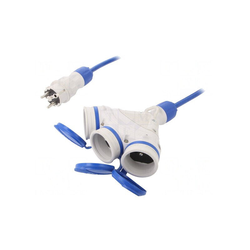 Prelungitor alimentare 25m 3x2,5mm2 16A albastru | Electronic-mag.ro | Componente Electronice