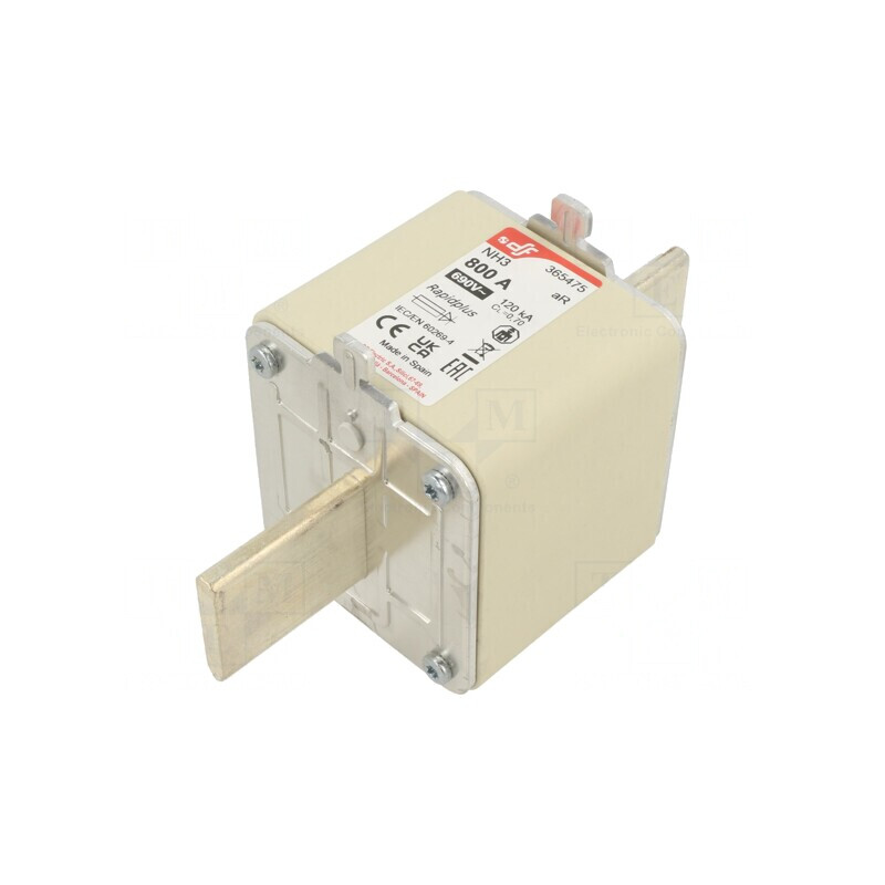 Siguranță AR 800A 690VAC 550VDC Argintie NH3 | Electronic-mag.ro | Componente Electronice