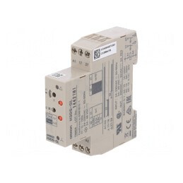 Relé temporizator 1s-120s SPST-NO 250VAC/5A 24-230VAC 24-48VDC | Electronic-mag.ro | Componente Electronice