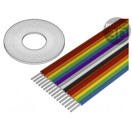Cablu bandă neecranat PVC 6x26AWG 1,27mm 100FT | Electronic-mag.ro | Componente Electronice