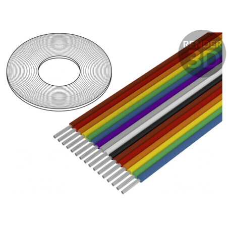 Cablu bandă neecranat PVC 6x26AWG 1,27mm 100FT | Electronic-mag.ro | Componente Electronice