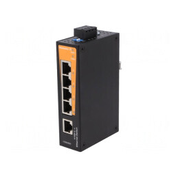 Switch Ethernet neadministrabil 5 porturi 9,6÷60VDC | Electronic-mag.ro | Componente Electronice