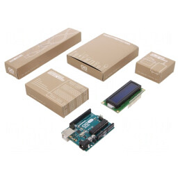 Arduino Starter Kit German, ATMEGA328, 5VDC, ICSP, USB B, Soclu Pini