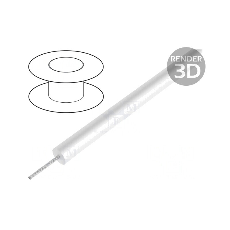 Cablu Siliconic Alb 30,5m 15kV -40÷200°C