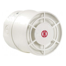 Sirena acustică 110-240VAC 115dB IP65 albă | Electronic-mag.ro | Componente Electronice