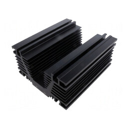 Radiator extrudat cu aripioare negru 200x176x98mm | Electronic-mag.ro | Componente Electronice