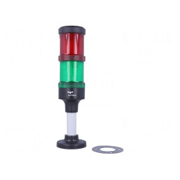 Coloană de Semnalizare LED Roșie/Verde 24VDC | Electronic-mag.ro | Componente Electronice