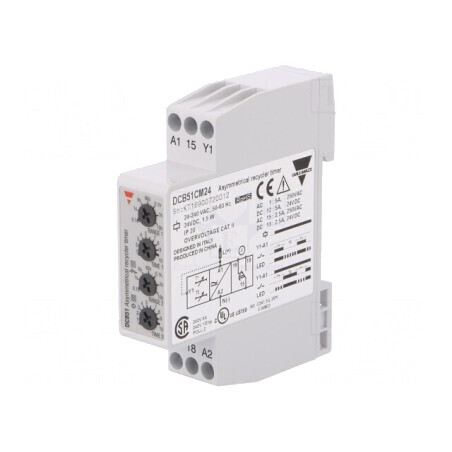 Timer DCB51CM24 24-240VAC IP20 | Electronic-mag.ro | Componente Electronice