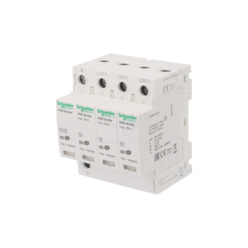 Limitator de Supratensiuni Tip 2 pentru Șină DIN, 3 Poli, N | Electronic-mag.ro | Componente Electronice