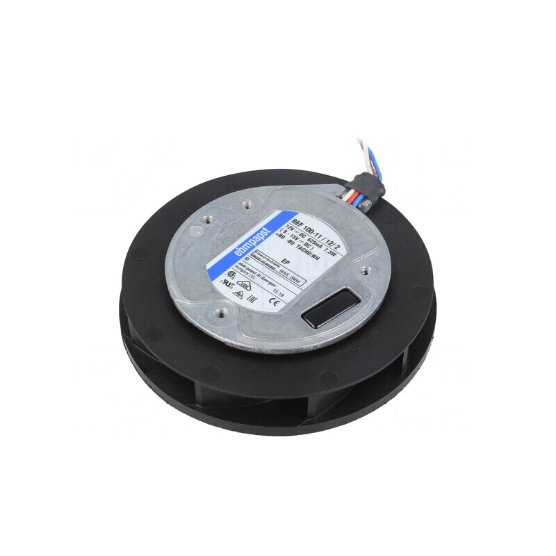 Ventilator DC Radial 12V 100mm 85m3/h 66dBA | Electronic-mag.ro | Componente Electronice
