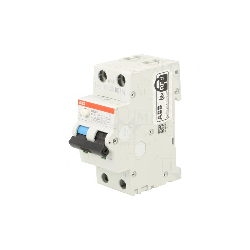 Întrerupător RCBO 13A 30mA 1P+N 230VAC IP20 | Electronic-mag.ro | Componente Electronice