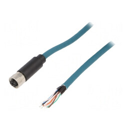 Mufă M12 8-PIN mamă IP67 10m | Electronic-mag.ro | Componente Electronice