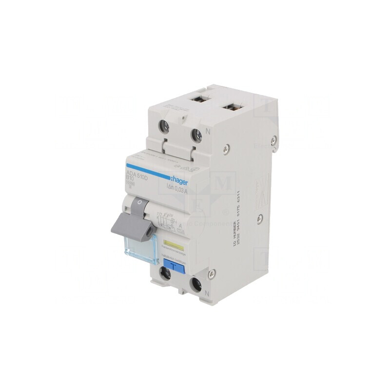 Întrerupător RCBO 10A 30mA 1P+N 240VAC IP20 | Electronic-mag.ro | Componente Electronice