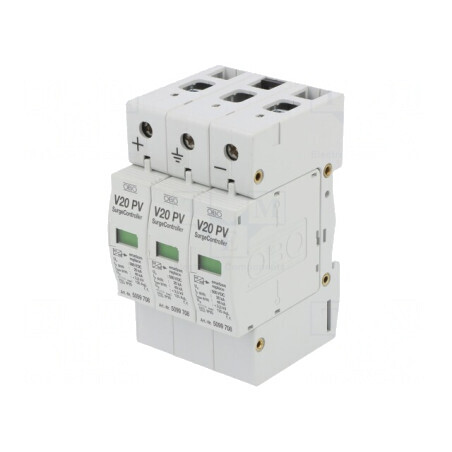 Limitator de Supratensiuni 20kA Tip 2 3 Poli pentru Șină DIN | Electronic-mag.ro | Componente Electronice