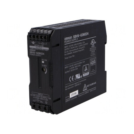 Alimentator Pulsatoriu pentru Șină DIN 60W 24V 2.5A | Electronic-mag.ro | Componente Electronice