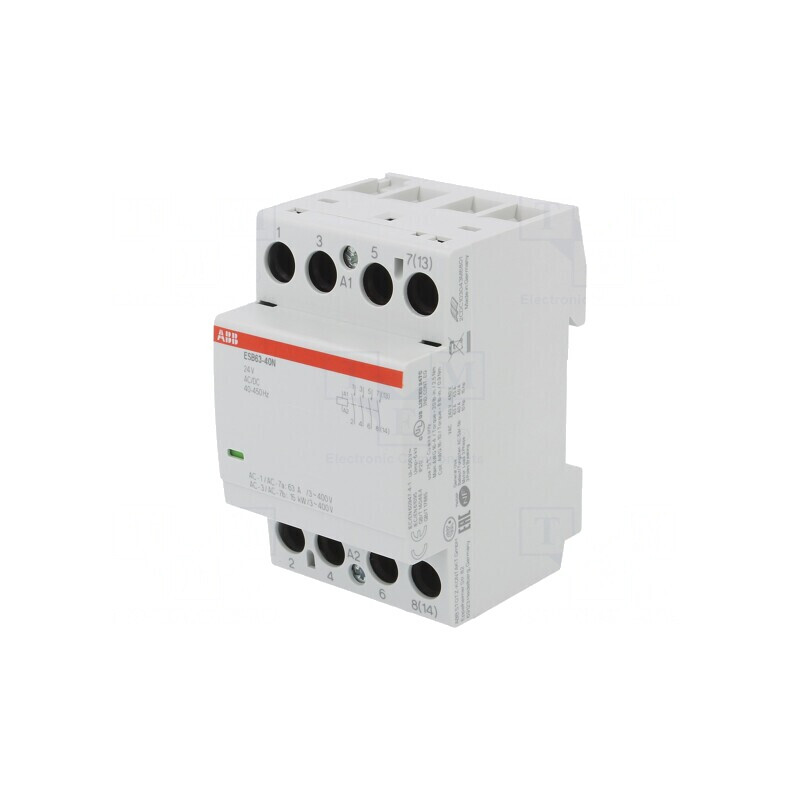 Contactor 4-poli 63A 24VAC/24VDC NO x4 | Electronic-mag.ro | Componente Electronice