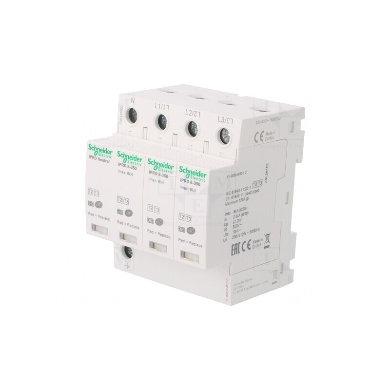 Limitator de Supratensiuni Tip 2 3 Poli DIN A9L08600 | Electronic-mag.ro | Componente Electronice