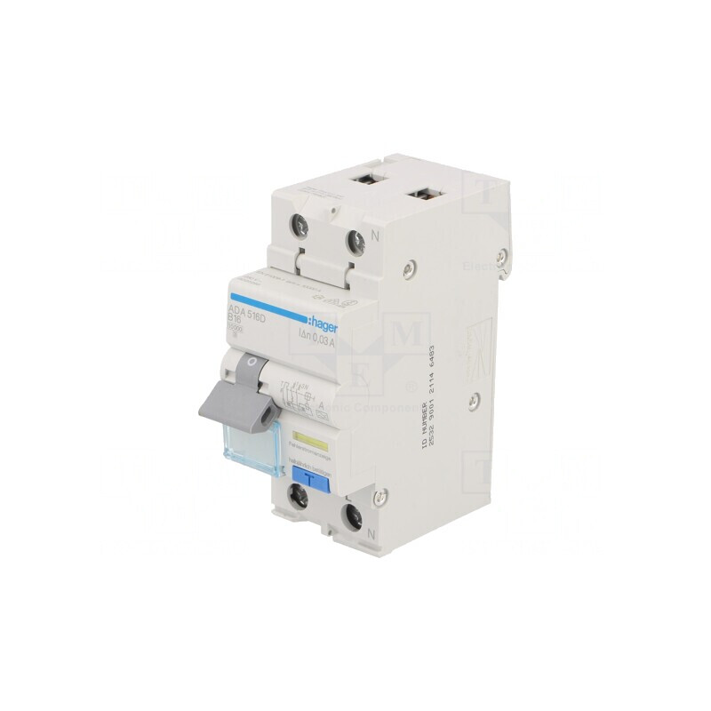 Întrerupător RCBO 16A 30mA 1P+N 240VAC IP20 | Electronic-mag.ro | Componente Electronice