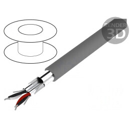 Cablu Alpha Essential C&C 2x2x20AWG PVC 300V Gri Închis | Electronic-mag.ro | Componente Electronice