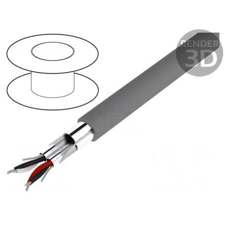 Cablu Alpha Essential C&C 2x2x20AWG PVC 300V Gri Închis | Electronic-mag.ro | Componente Electronice