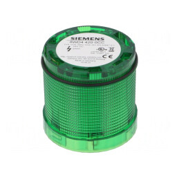 Semnalizator LED Verde 24V IP65 Ø70x65.5mm | Electronic-mag.ro | Componente Electronice