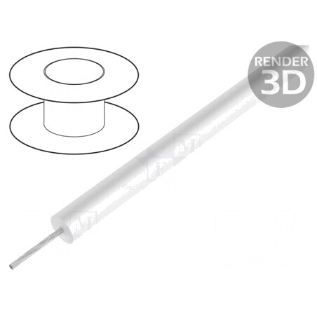 Cablu HookUp Wire Cu Silicon Alb 30,5m | Electronic-mag.ro | Componente Electronice