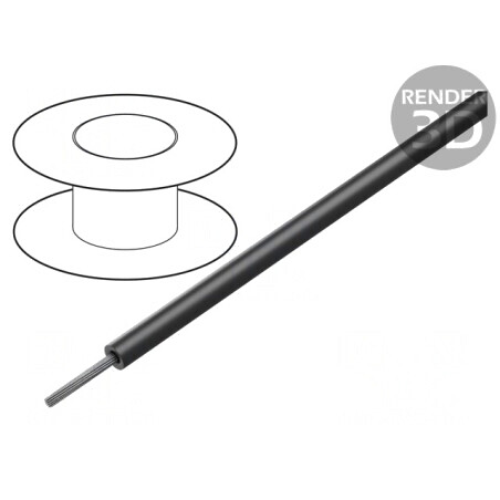 Cablu ThermoThin litat Cu 28AWG PFA negru 30,5m | Electronic-mag.ro | Componente Electronice