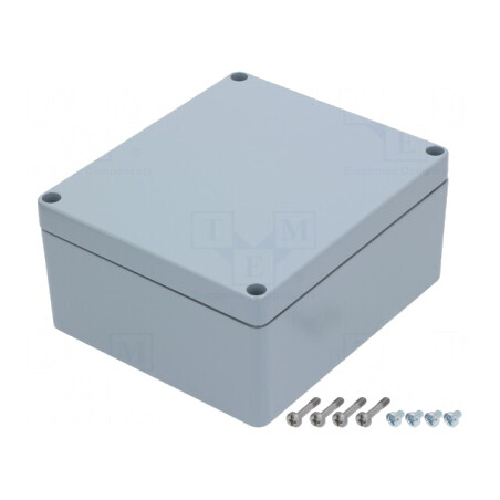 Carcasă Universală Aluminiu Gri 200x230x110mm | Electronic-mag.ro | Componente Electronice