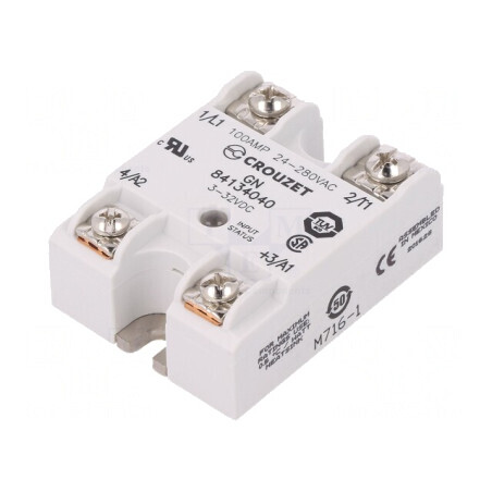 Releu semiconductor 100A 1-fazat 3-32VDC 24-280VAC | Electronic-mag.ro | Componente Electronice