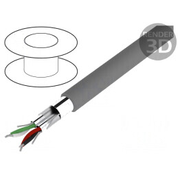 Cablu Alpha Essential C&C 2x2x22AWG gri închis 300V | Electronic-mag.ro | Componente Electronice