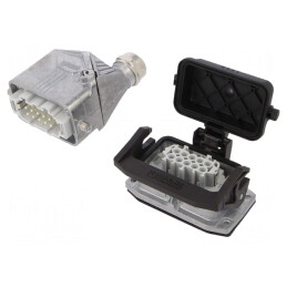 Conector HDC 500V 16A 10 Pin 10PE Tată Mamă