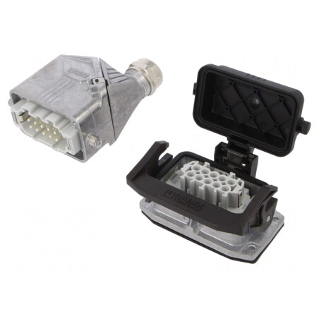 Conector HDC 500V 16A 10 Pin 10PE Tată Mamă | Electronic-mag.ro | Componente Electronice