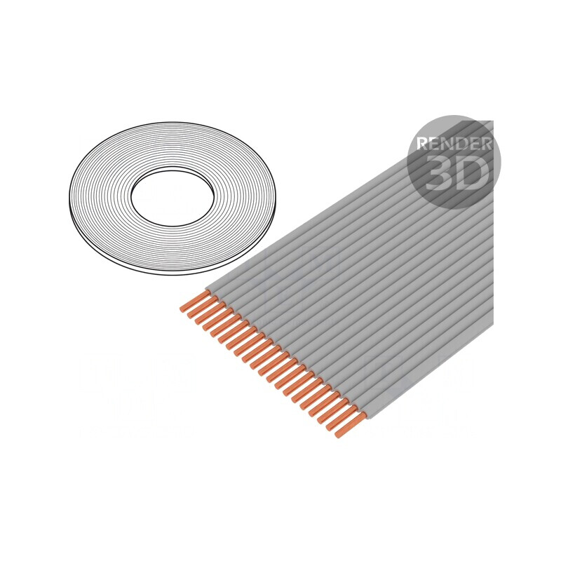 Cablu bandă 0,635mm sârmă Cu 26x30AWG neecranat gri 100FT | Electronic-mag.ro | Componente Electronice Cablu bandă 0,635mm sârmă Cu 26x30AWG neecranat gri 100FT | Electronic-mag.ro | Componente Electronice