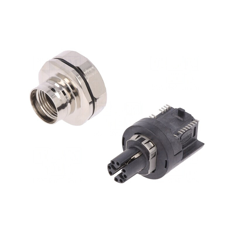 Soclu M12 PIN 8 mamă unghi IP65 IP67 SMT | Electronic-mag.ro | Componente Electronice