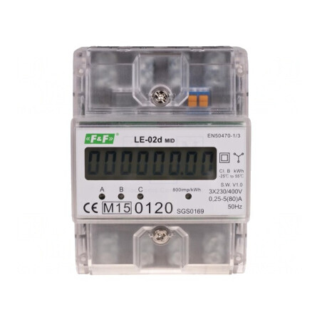 Contor digital montare șină DIN LCD 5A LE-02D | Electronic-mag.ro | Componente Electronice