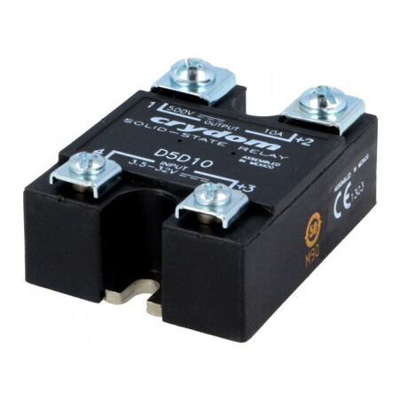 Releu semiconductor 10A 1-500VDC 3,5-32VDC | Electronic-mag.ro | Componente Electronice