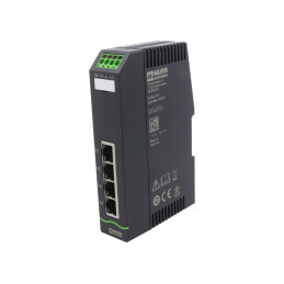 Switch Ethernet neadministrabil 4 Porturi 9,5-31,5VDC | Electronic-mag.ro | Componente Electronice