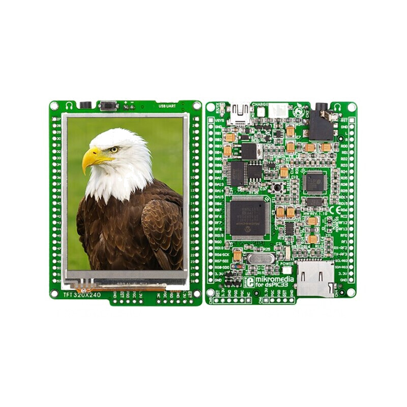 Ecran TFT 2,8" 240x320 UART/USB pentru DSPIC33 | Electronic-mag.ro | Componente Electronice