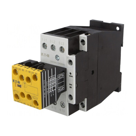Contactor 3P NO 3 Auxiliare 2NC 1NO 230V/240V | Electronic-mag.ro | Componente Electronice