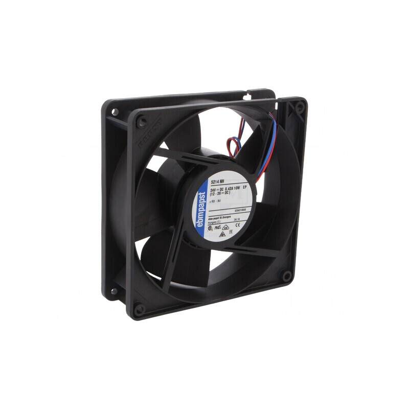Ventilator axial DC 24V 127mm 250m3/h 51dBA cu bilă | Electronic-mag.ro | Componente Electronice