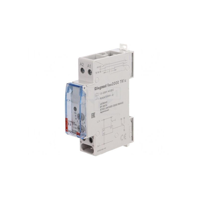 Timer Programabil 0,1s-100h SPDT 250VAC 8A 12-230V AC/DC RC302