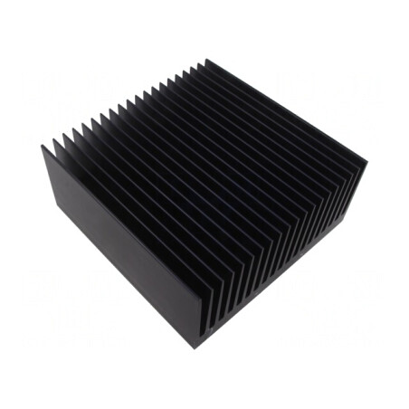 Radiator Extrudat cu Aripioare Negru 200x200x83mm | Electronic-mag.ro | Componente Electronice