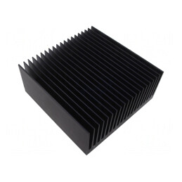 Radiator Extrudat cu Aripioare Negru 200x200x83mm | Electronic-mag.ro | Componente Electronice