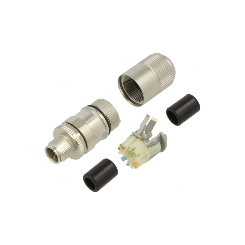 Mufă M12 8 PIN Profinet pe Cablu IDC IP65 IP67 | Electronic-mag.ro | Componente Electronice