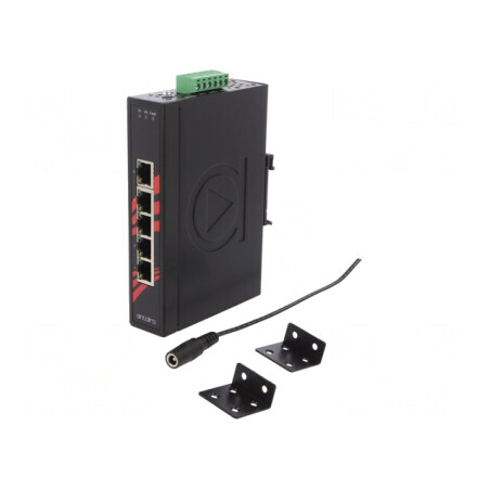 Switch Ethernet neadministrabil 5 porturi 12-48VDC | Electronic-mag.ro | Componente Electronice