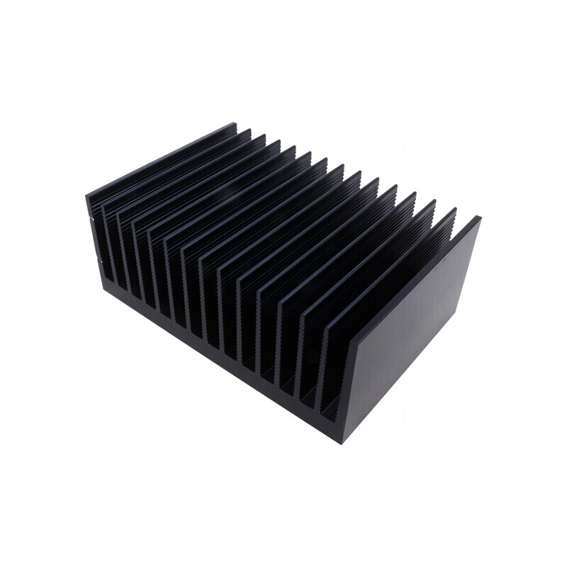 Radiator extrudat cu aripioare negru 150mm x 215mm | Electronic-mag.ro | Componente Electronice
