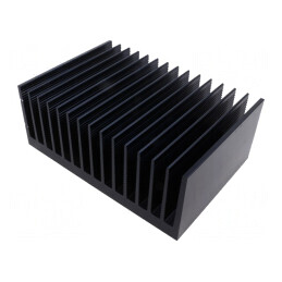 Radiator extrudat cu aripioare negru 150mm x 215mm | Electronic-mag.ro | Componente Electronice
