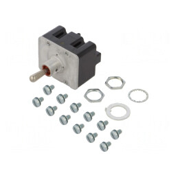 Comutator Basculant 3 Poziții 4P3T ON-OFF-ON 6A 230VAC | Electronic-mag.ro | Componente Electronice